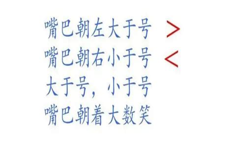 不大於意思|等号、小于号和大于号